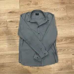 Oakley Men's Blue Button Down Shirt